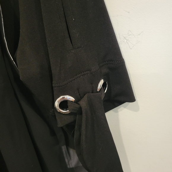 Susan Graver 2 Piece Matching Set Black Blouse & Cordinating Topper In Small - Picture 10 of 14